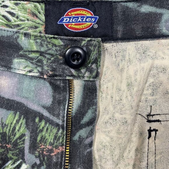 Dickies CamoWest Pants Mens (36)x32 Green Camo Cargo Utility Adjustable Outdoor - Picture 3 of 14